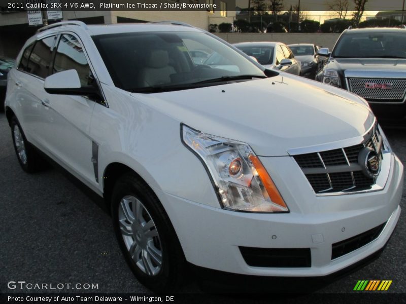 Platinum Ice Tricoat / Shale/Brownstone 2011 Cadillac SRX 4 V6 AWD