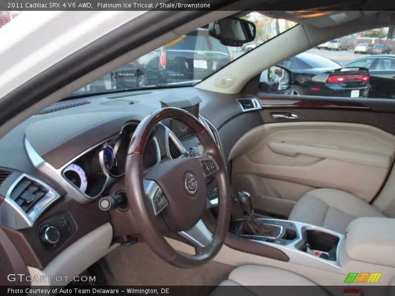 Platinum Ice Tricoat / Shale/Brownstone 2011 Cadillac SRX 4 V6 AWD
