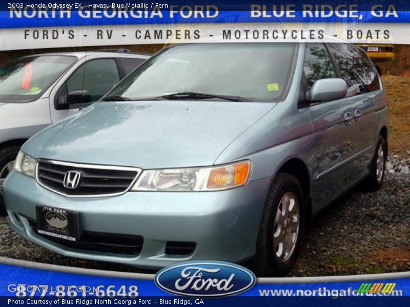 Havasu Blue Metallic / Fern 2003 Honda Odyssey EX