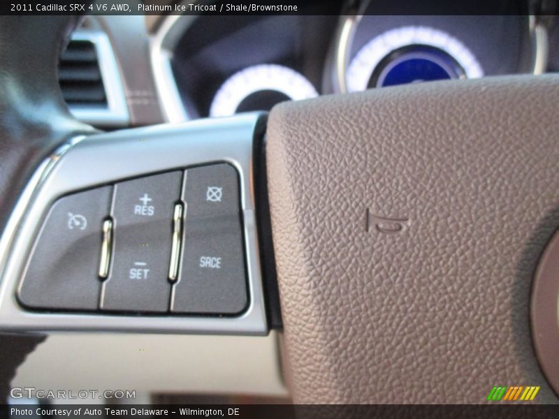 Platinum Ice Tricoat / Shale/Brownstone 2011 Cadillac SRX 4 V6 AWD