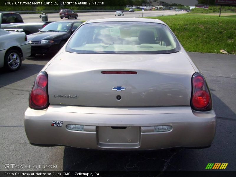 Sandrift Metallic / Neutral 2002 Chevrolet Monte Carlo LS