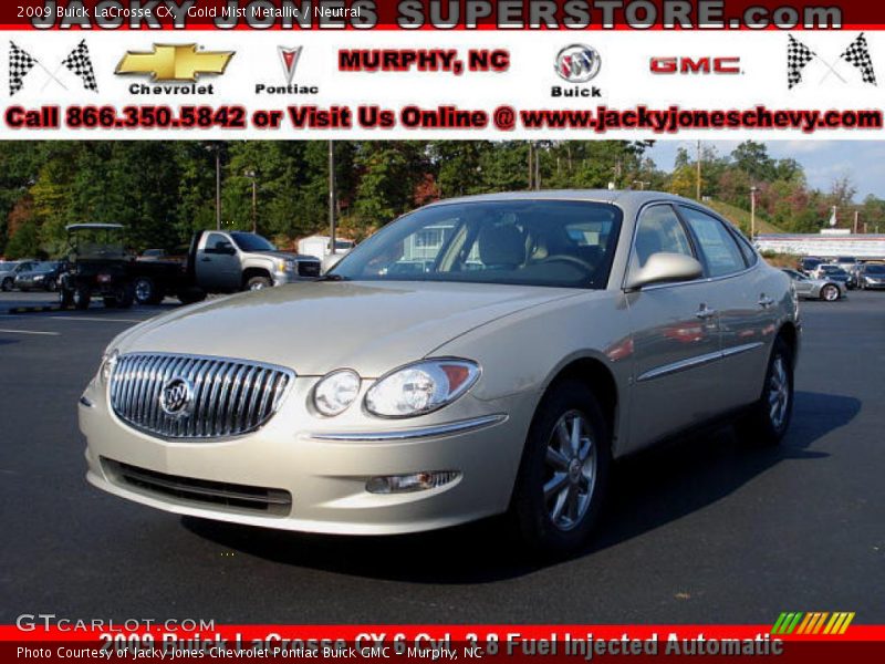 Gold Mist Metallic / Neutral 2009 Buick LaCrosse CX