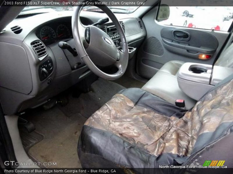 Dark Shadow Grey Metallic / Dark Graphite Grey 2003 Ford F150 XLT SuperCrew