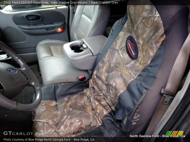 Dark Shadow Grey Metallic / Dark Graphite Grey 2003 Ford F150 XLT SuperCrew