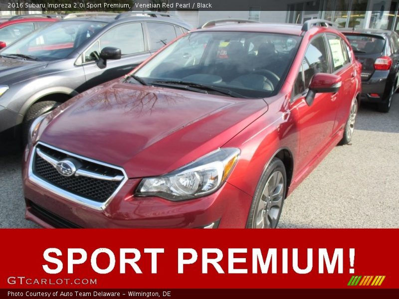 Venetian Red Pearl / Black 2016 Subaru Impreza 2.0i Sport Premium