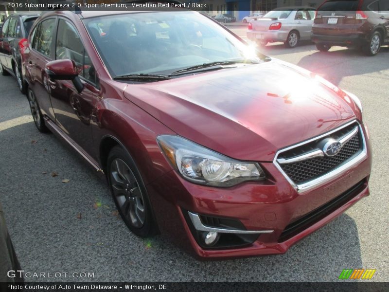 Venetian Red Pearl / Black 2016 Subaru Impreza 2.0i Sport Premium