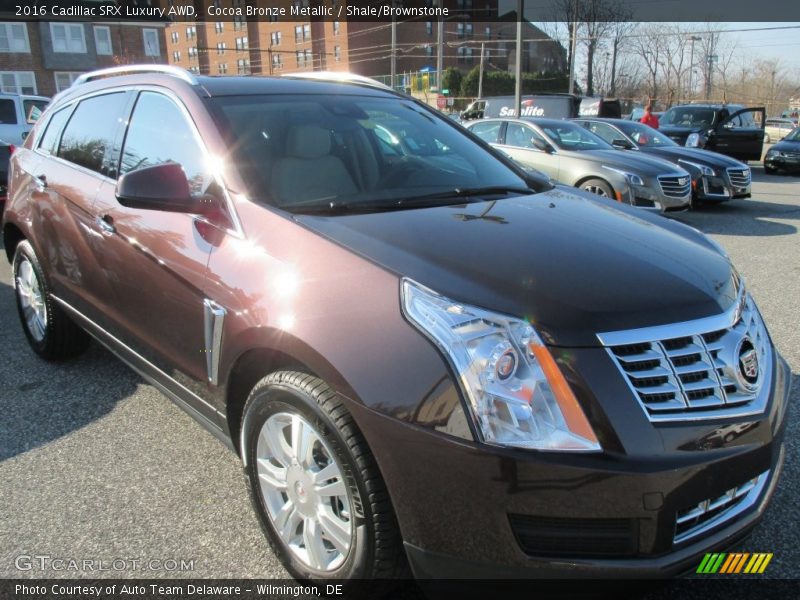 Cocoa Bronze Metallic / Shale/Brownstone 2016 Cadillac SRX Luxury AWD
