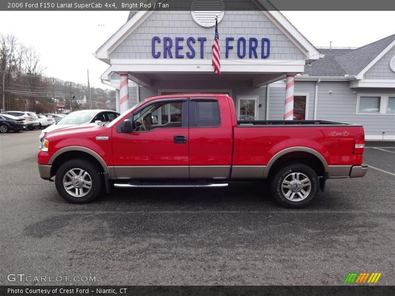 Bright Red / Tan 2006 Ford F150 Lariat SuperCab 4x4