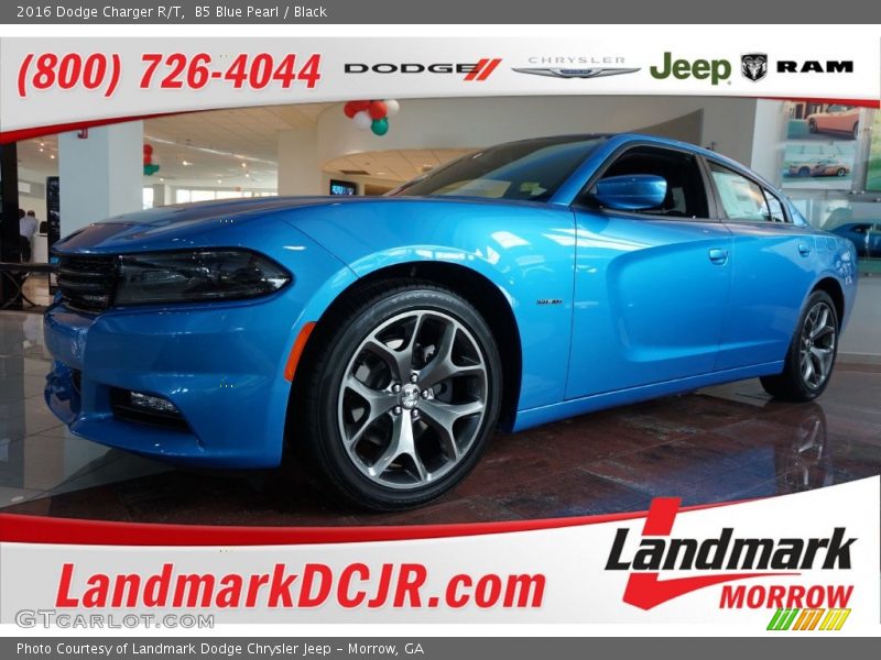 B5 Blue Pearl / Black 2016 Dodge Charger R/T
