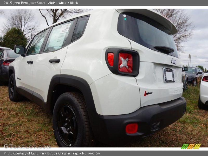 Alpine White / Black 2015 Jeep Renegade Sport