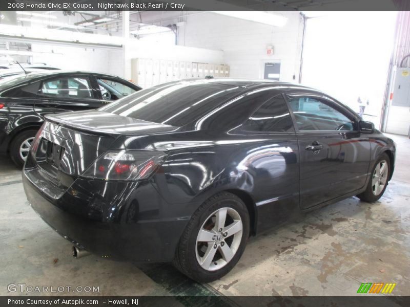 Nighthawk Black Pearl / Gray 2008 Honda Civic EX Coupe