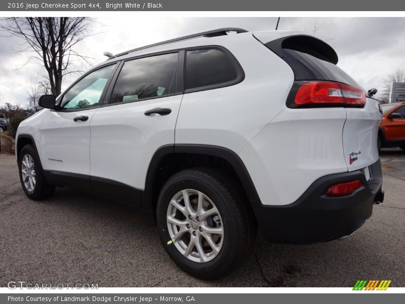 Bright White / Black 2016 Jeep Cherokee Sport 4x4