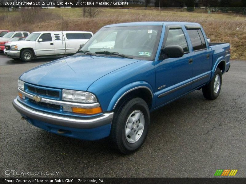 Bright Blue Metallic / Graphite 2001 Chevrolet S10 LS Crew Cab 4x4