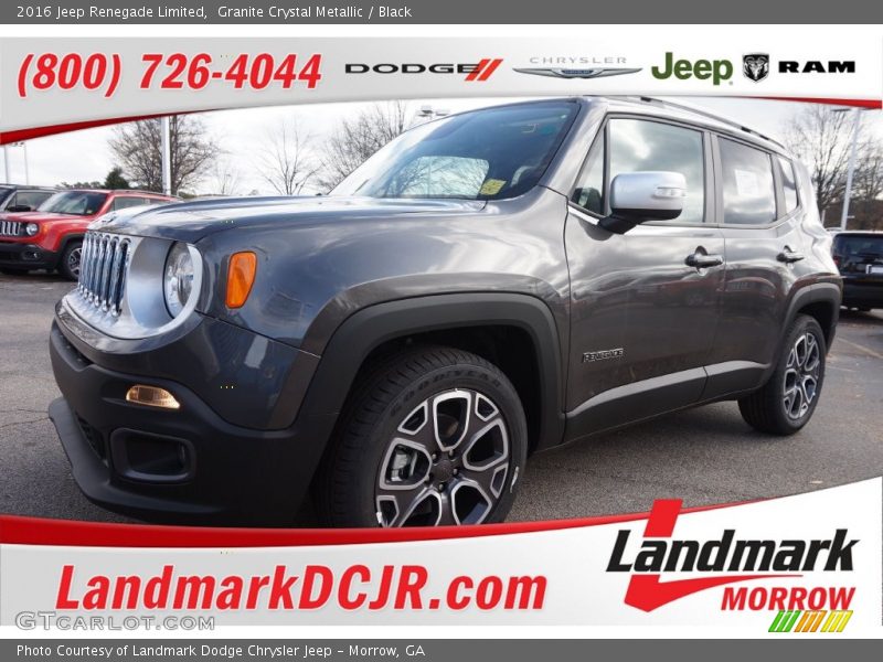 Granite Crystal Metallic / Black 2016 Jeep Renegade Limited