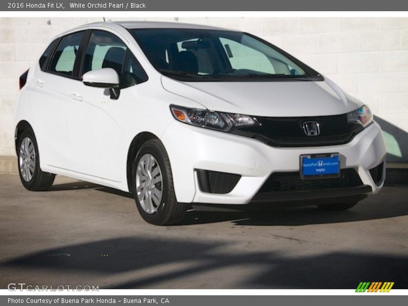 White Orchid Pearl / Black 2016 Honda Fit LX