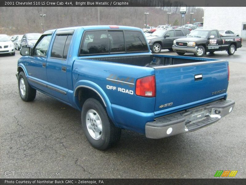 Bright Blue Metallic / Graphite 2001 Chevrolet S10 LS Crew Cab 4x4