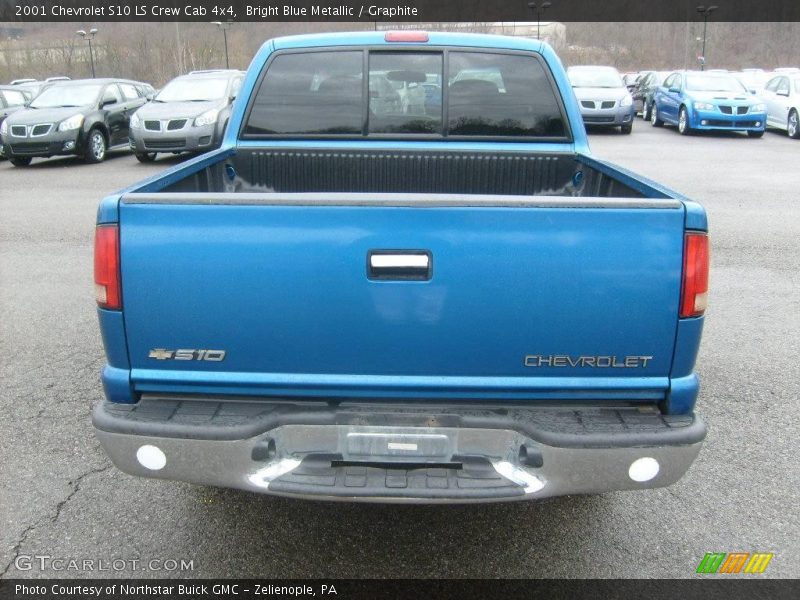 Bright Blue Metallic / Graphite 2001 Chevrolet S10 LS Crew Cab 4x4