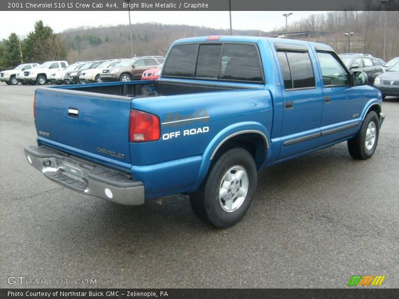 Bright Blue Metallic / Graphite 2001 Chevrolet S10 LS Crew Cab 4x4