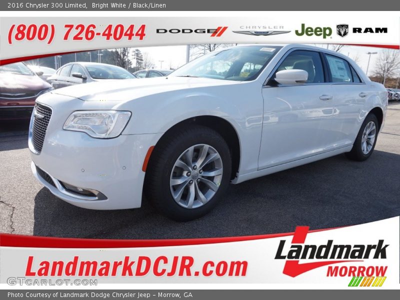 Bright White / Black/Linen 2016 Chrysler 300 Limited