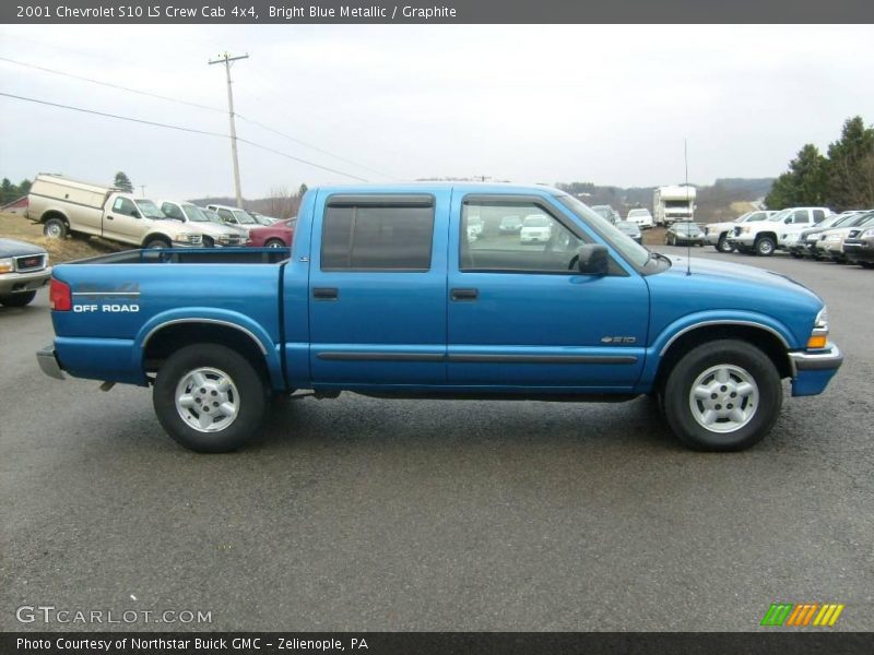 Bright Blue Metallic / Graphite 2001 Chevrolet S10 LS Crew Cab 4x4