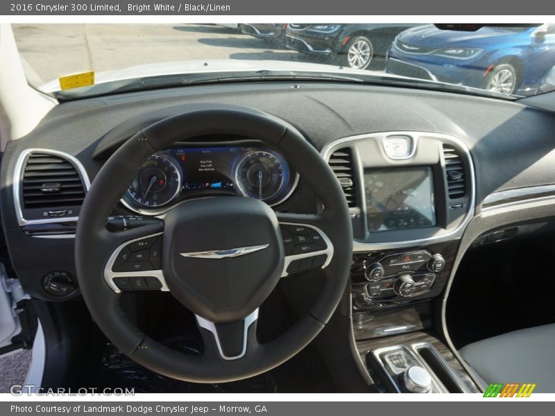 Bright White / Black/Linen 2016 Chrysler 300 Limited