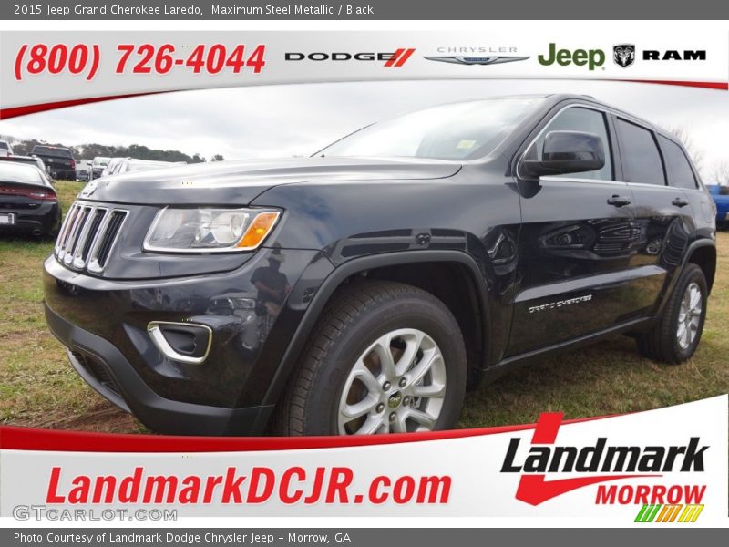 Maximum Steel Metallic / Black 2015 Jeep Grand Cherokee Laredo