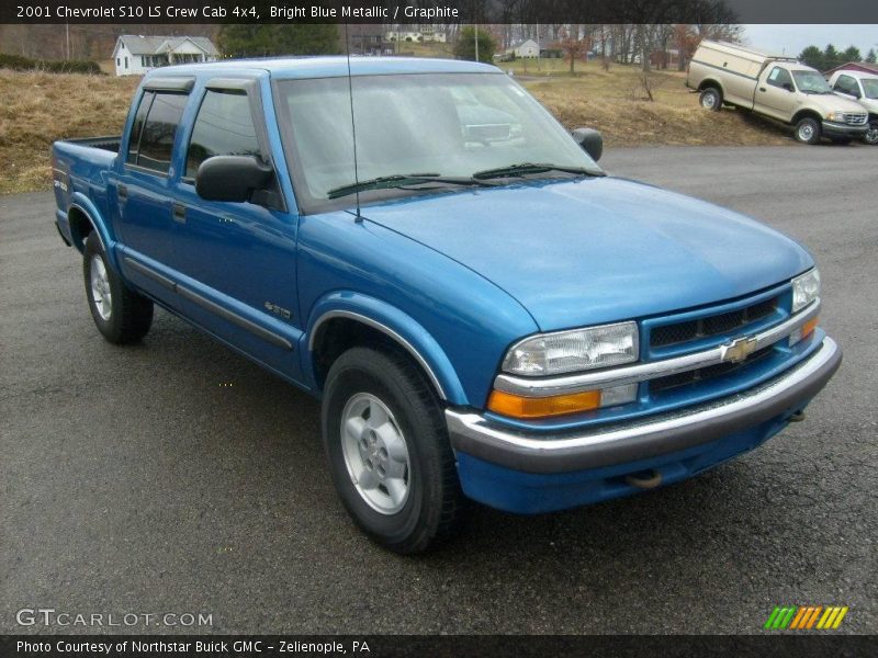 Bright Blue Metallic / Graphite 2001 Chevrolet S10 LS Crew Cab 4x4