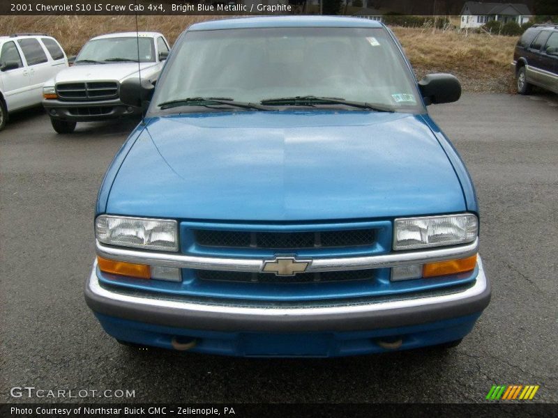 Bright Blue Metallic / Graphite 2001 Chevrolet S10 LS Crew Cab 4x4