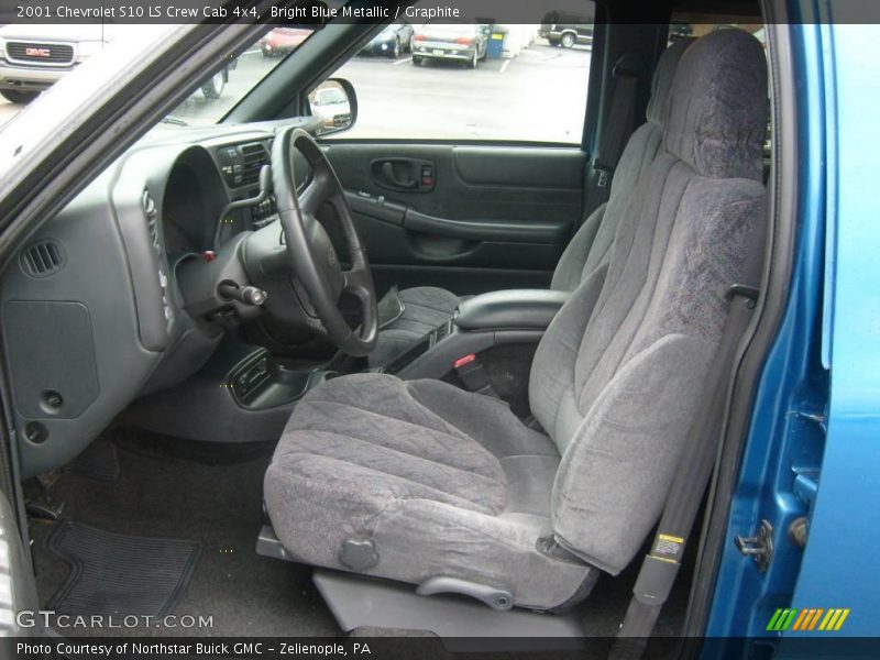 Bright Blue Metallic / Graphite 2001 Chevrolet S10 LS Crew Cab 4x4