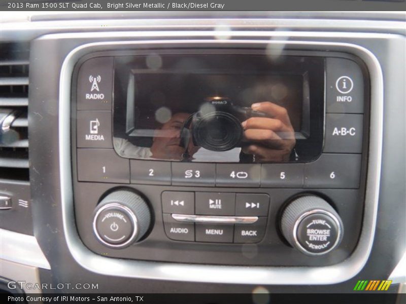 Bright Silver Metallic / Black/Diesel Gray 2013 Ram 1500 SLT Quad Cab