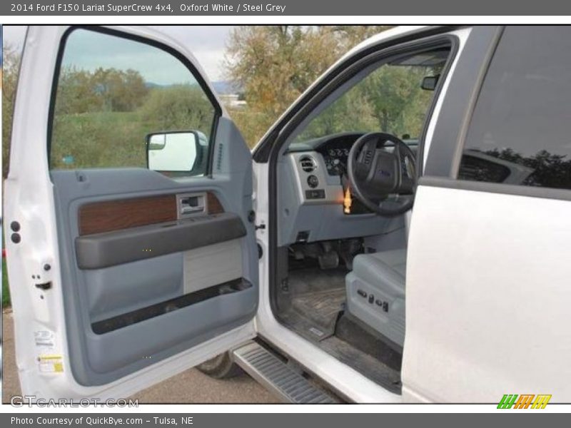 Oxford White / Steel Grey 2014 Ford F150 Lariat SuperCrew 4x4