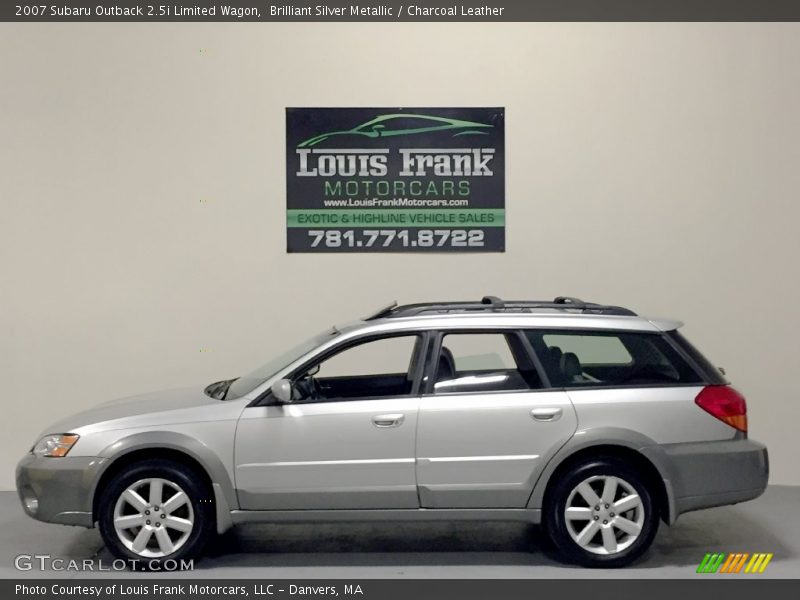 Brilliant Silver Metallic / Charcoal Leather 2007 Subaru Outback 2.5i Limited Wagon