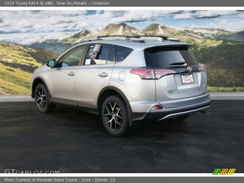 Silver Sky Metallic / Cinnamon 2016 Toyota RAV4 SE AWD