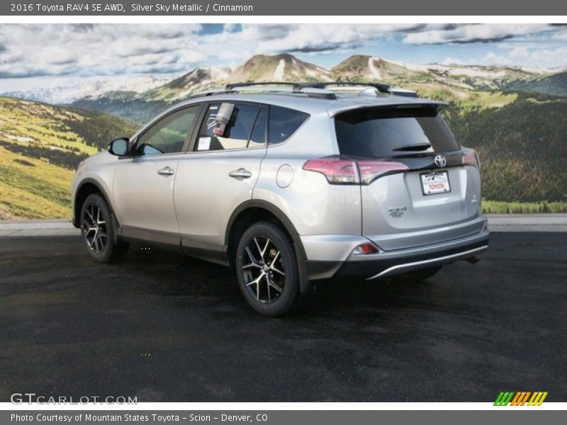 Silver Sky Metallic / Cinnamon 2016 Toyota RAV4 SE AWD