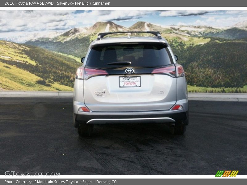 Silver Sky Metallic / Cinnamon 2016 Toyota RAV4 SE AWD