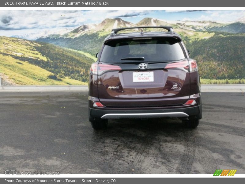 Black Currant Metallic / Black 2016 Toyota RAV4 SE AWD