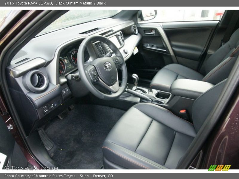 Black Currant Metallic / Black 2016 Toyota RAV4 SE AWD