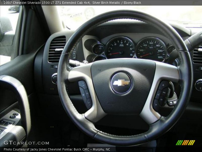 Silver Birch Metallic / Ebony Black 2007 Chevrolet Silverado 1500 LT Z71 Extended Cab 4x4