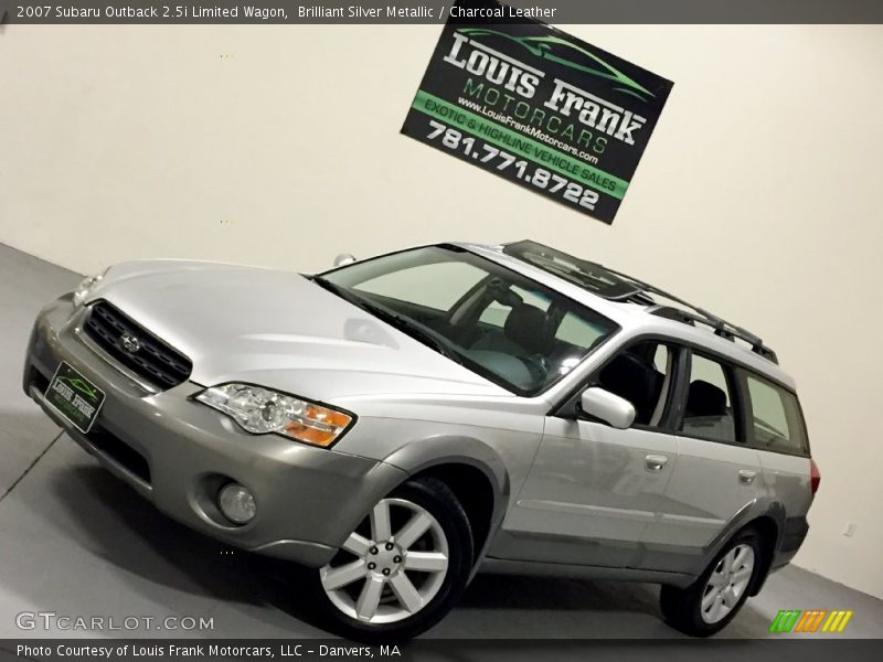 Brilliant Silver Metallic / Charcoal Leather 2007 Subaru Outback 2.5i Limited Wagon