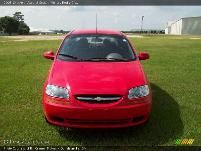 Victory Red / Gray 2005 Chevrolet Aveo LS Sedan
