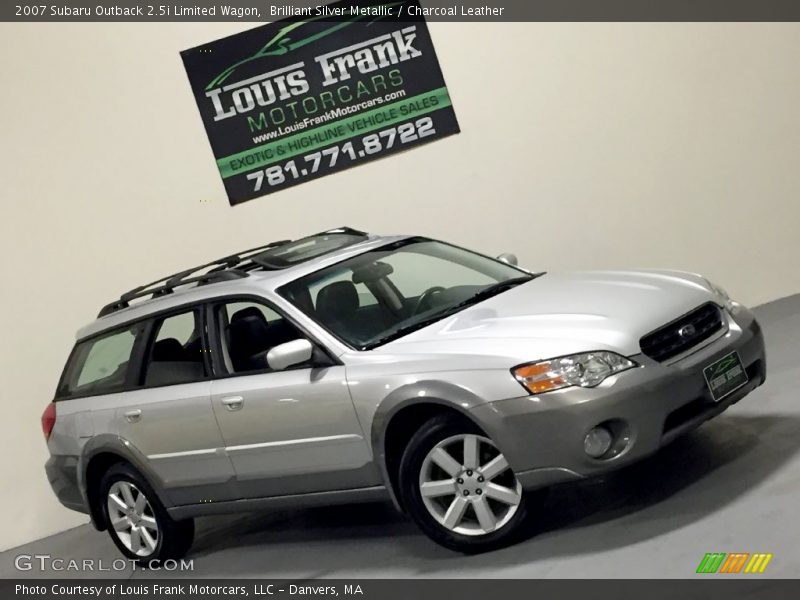 Brilliant Silver Metallic / Charcoal Leather 2007 Subaru Outback 2.5i Limited Wagon