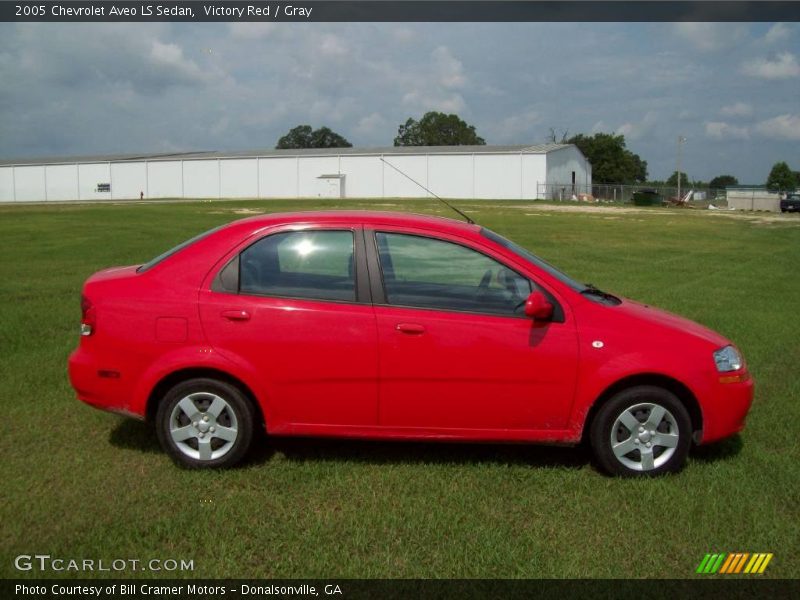 Victory Red / Gray 2005 Chevrolet Aveo LS Sedan
