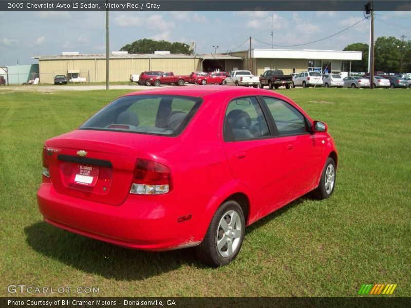 Victory Red / Gray 2005 Chevrolet Aveo LS Sedan
