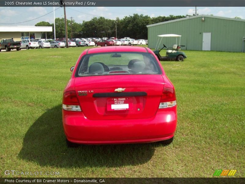 Victory Red / Gray 2005 Chevrolet Aveo LS Sedan