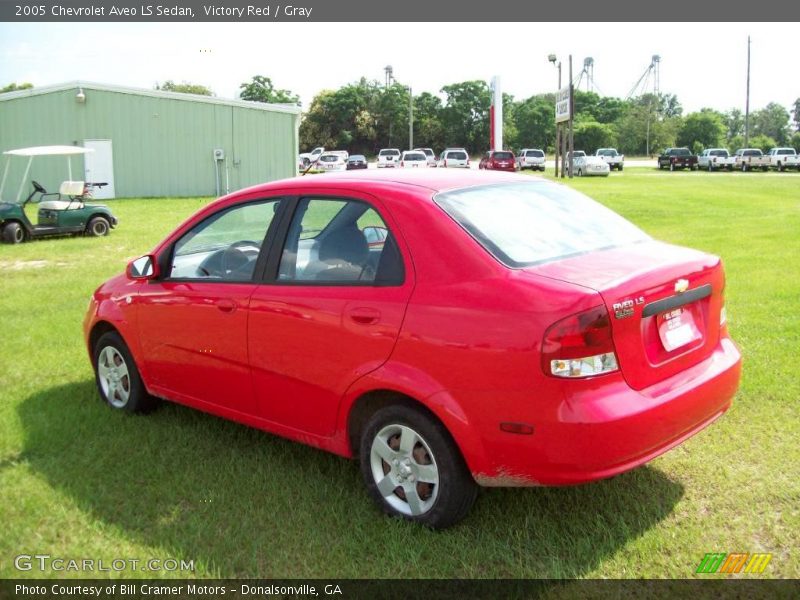 Victory Red / Gray 2005 Chevrolet Aveo LS Sedan