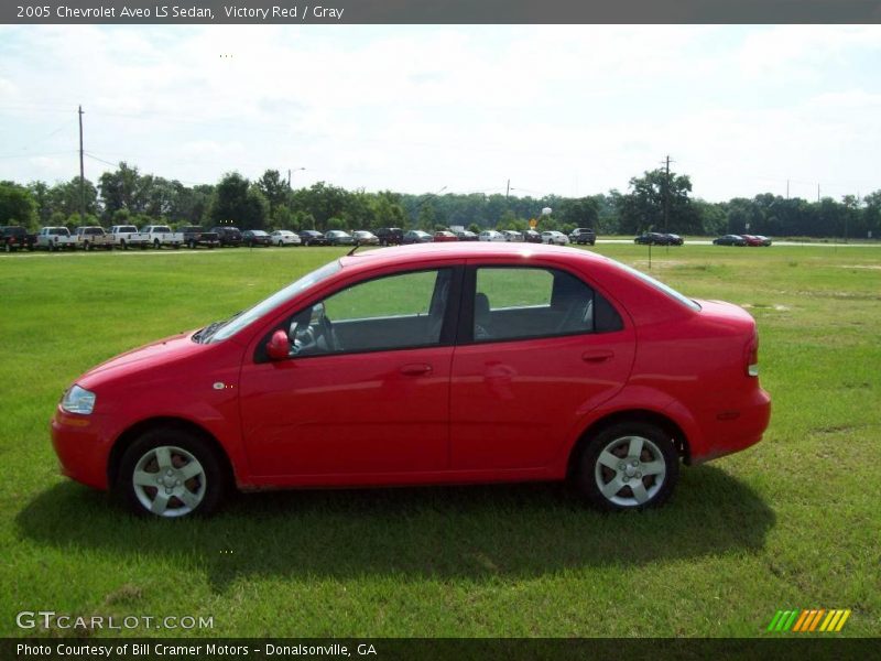 Victory Red / Gray 2005 Chevrolet Aveo LS Sedan
