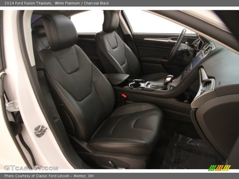 White Platinum / Charcoal Black 2014 Ford Fusion Titanium