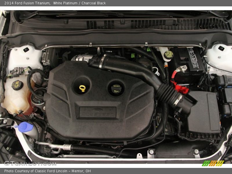 White Platinum / Charcoal Black 2014 Ford Fusion Titanium