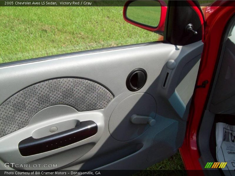 Victory Red / Gray 2005 Chevrolet Aveo LS Sedan