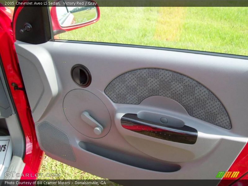 Victory Red / Gray 2005 Chevrolet Aveo LS Sedan
